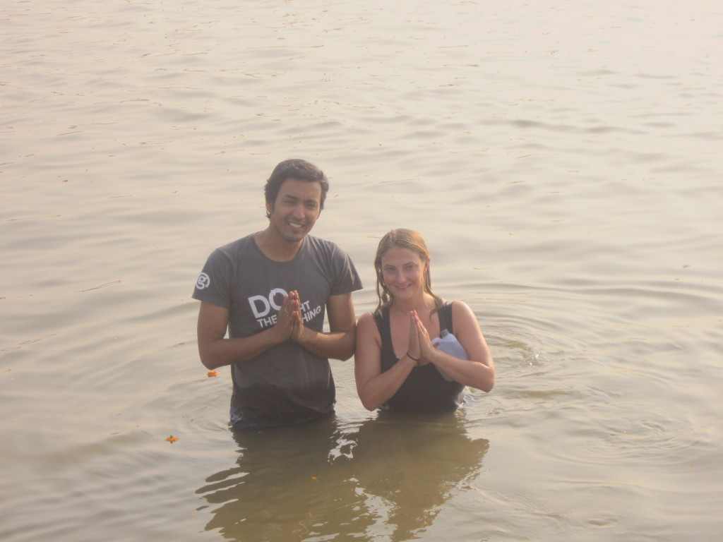 Dushyant and Helen are pleased to take the holy dip together