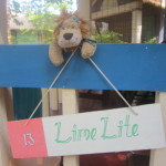 Lewis the Lion loves his Lime Lite beach hut