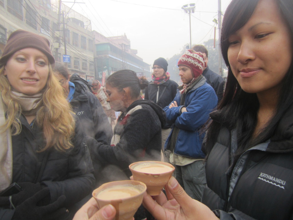 Traditional chai masala served in ceramic cups